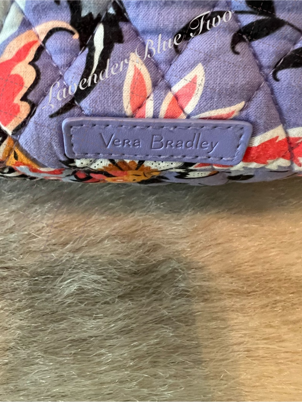 VERA BRADLEY Mural Garden Essentials Lighten Up Sling Lavender Purple Orange Flo - Picture 3 of 14